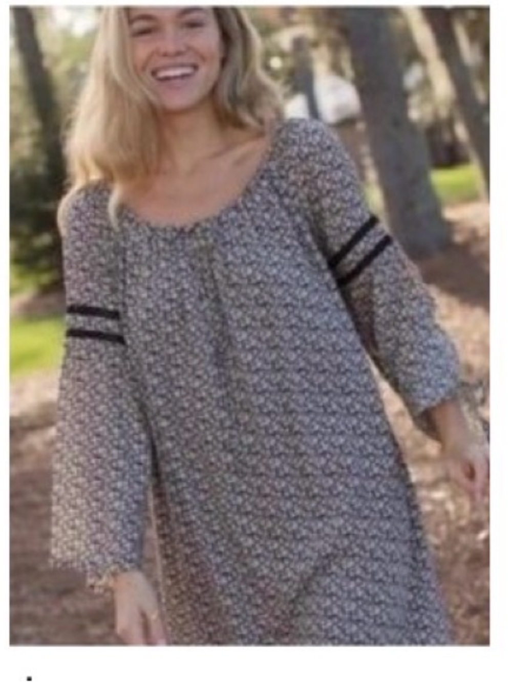 Natural Life Ainsley peasant floral boho cottagecore tie chest mini dress Small